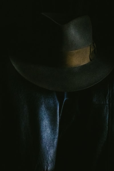 灰色fedora帽子黑色纺织
